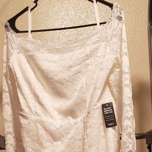 Torrid White Lace Wedding Dress